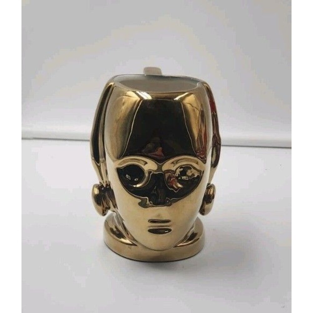 🤖 Vintage Official Star Wars C-3PO Figural Coffee Mug Gold Ceramic Collectible